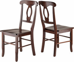 Winsome Renaissance 2-pc Dining Chair Set, Key hole back, Walnut