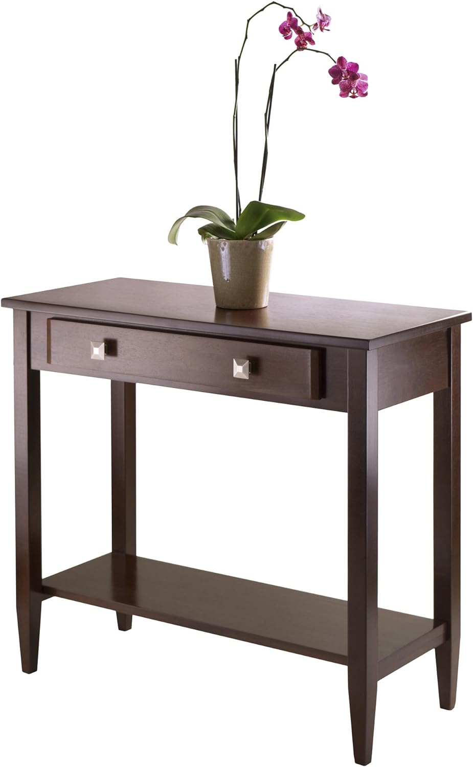 Winsome Richmond 33.98-inch x 29.92-inch x 15.69-inch Wood Console Hall Table Tapered Leg, Brown (94136)