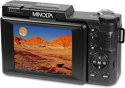 Minolta MND30-R MND30 4x Digital Zoom 30 MP/2.7K Quad HD Digital Camera (Red)