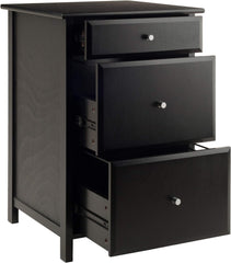 Winsome Delta File Cabinet Black Home Office