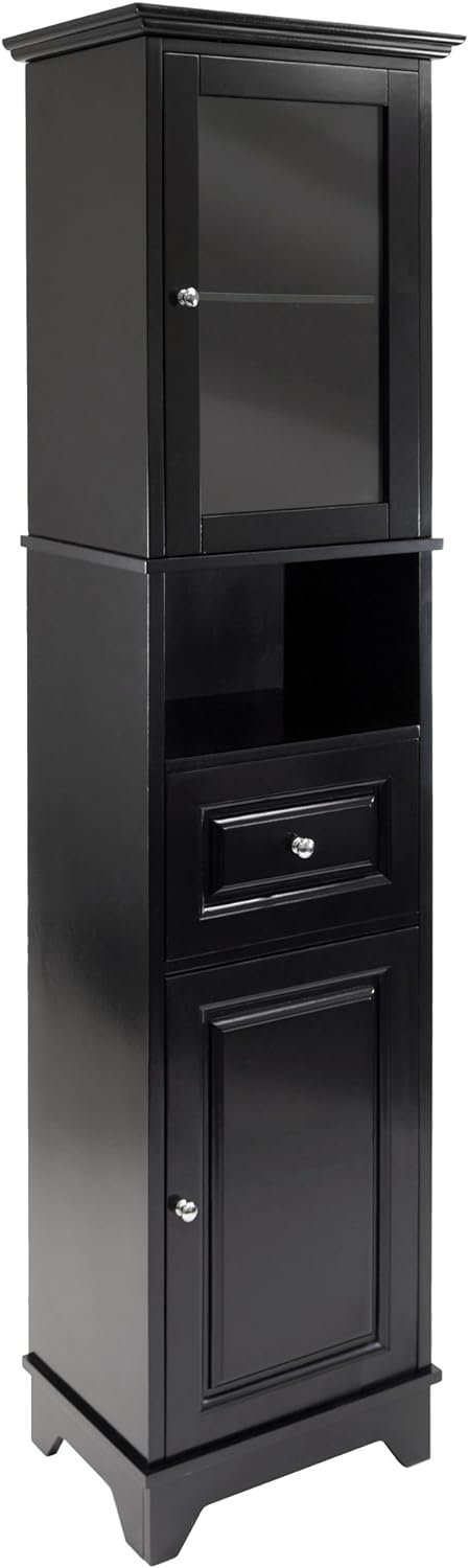 Winsome Wood Alps Tall Cabinet with Glass Door and Drawer