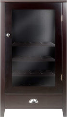 Winsome Wood 20-Bottle Shelf Modular Bordeaux Wine Cabinet, Espresso
