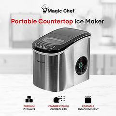 Magic Chef MCIM22SV 27-Pound-Capacity Portable Ice Maker (Silver) (Copy)