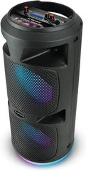 Audiobox ABX-285R ABX-285R Dual-8-In. 1,200-Watt Bluetooth Rechargeable Speaker with 360deg Lights and Microphone