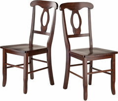 Winsome Renaissance 2-pc Dining Chair Set, Key hole back, Walnut