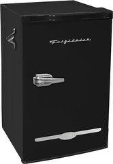 Frigidaire EFR376-B-BLACK 3.2-Cu.-Ft. 65-Watt Retro Bar Fridge with Side Bottle Opener (Black)