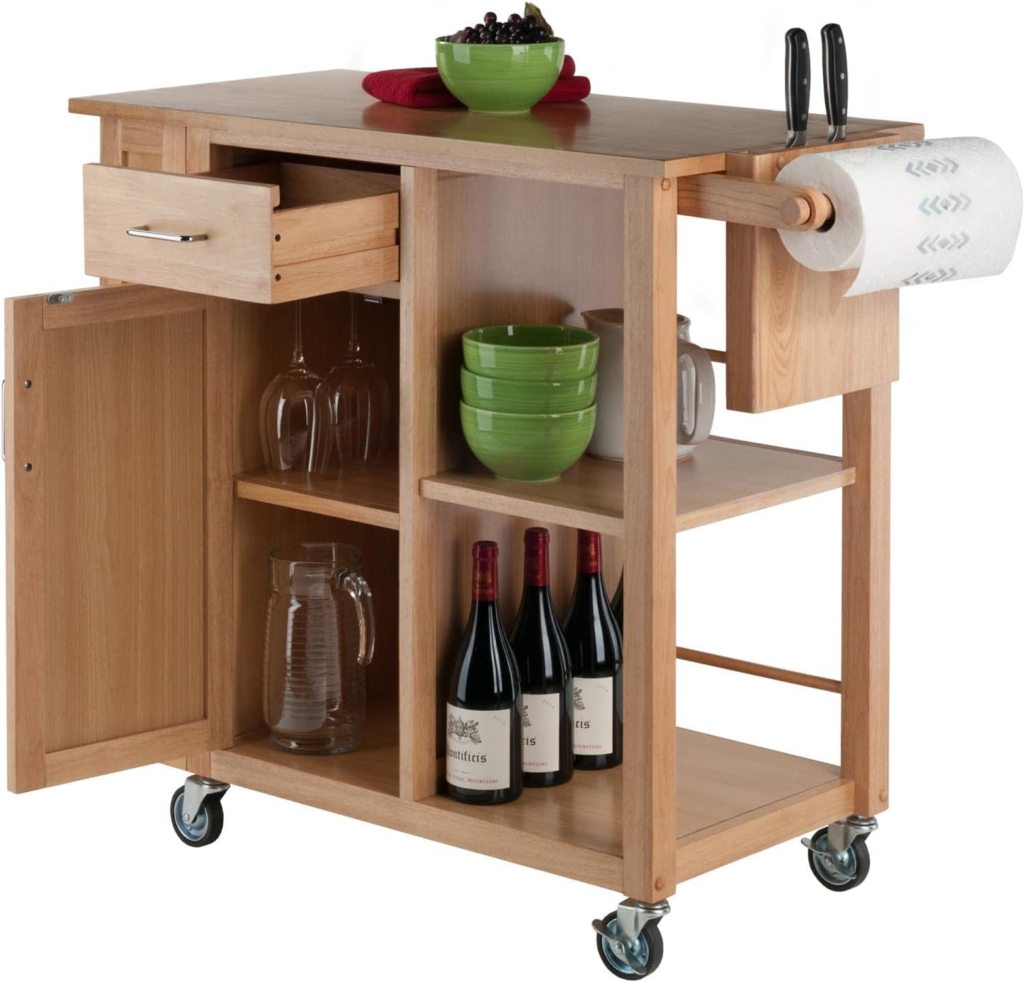 Winsome 89443 Douglas Cart Kitchen, Natural 42.52x18.98x35.35