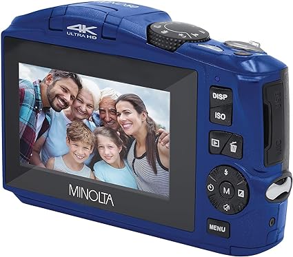Minolta MND50-BL MND50 16x Digital Zoom 48 MP/4K Ultra HD Digital Camera (Blue)