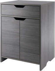 Winsome Wood Nova Storage Cabinet, Open Shelf, Charcoal