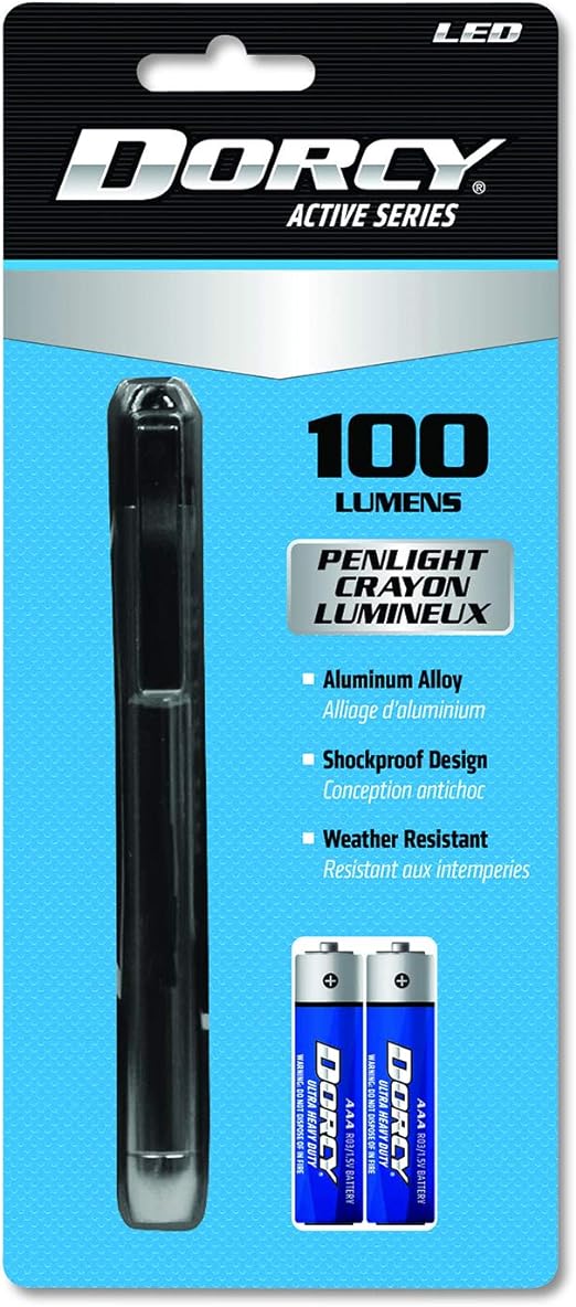 Dorcy 100 Lumen LED Inspection Penlight with Metal Clip