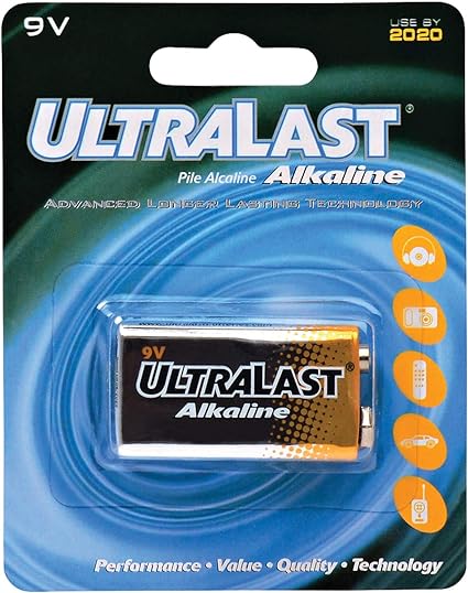 Ultralast ULA9V Alkaline Battery