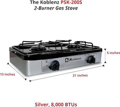 Koblenz PSK-200S 2-Burner Gas Stove, Silver