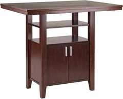 Winsome Albany High Dining Table, Walnut, 29.92 in x 41.73 in x 35.83 in