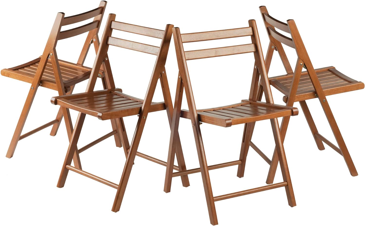 Winsome Robin 4-PC Folding Set Teak Chair, 17.64 x 20.1 x 32.28