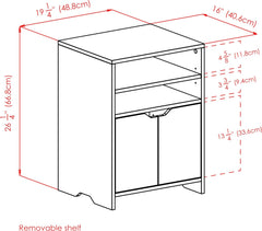 Winsome Wood Nova Storage Cabinet, 1-Drawer with Open Shelf, White