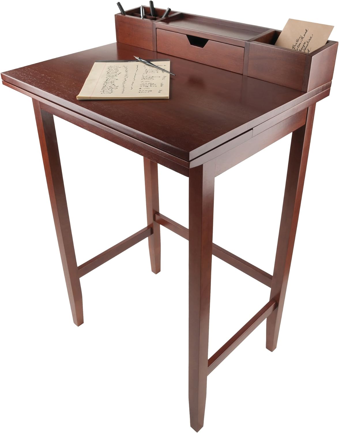 Winsome Archie Home Office, Walnut, 27.95"W x 45.04"H x 21.65"D