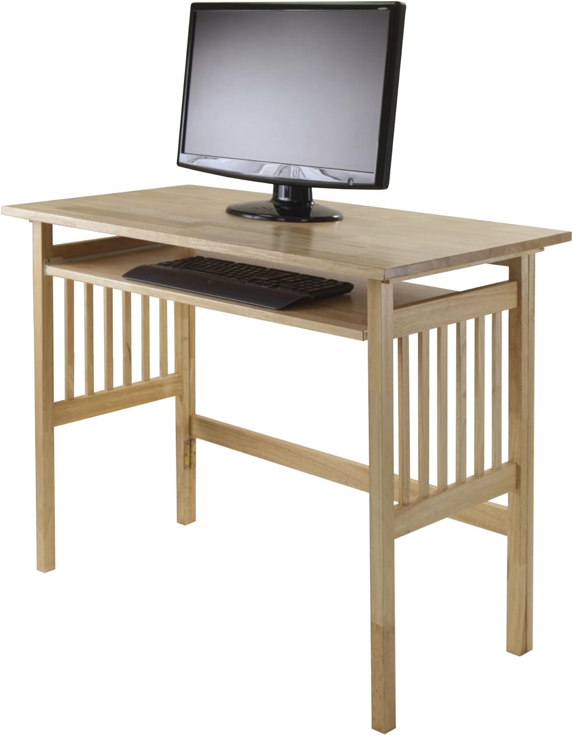 Folding Computer Desk, Beechwood