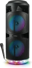 Audiobox ABX-285R ABX-285R Dual-8-In. 1,200-Watt Bluetooth Rechargeable Speaker with 360deg Lights and Microphone