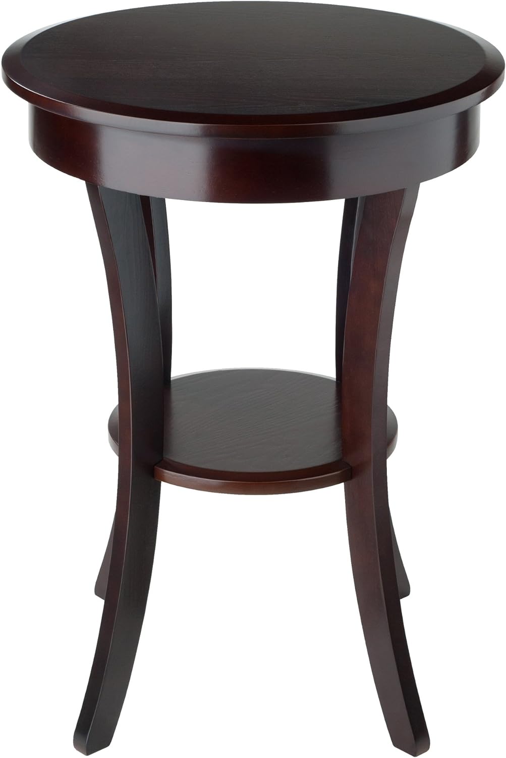 Winsome Wood Sasha Accent Table, Cappuccino(color may slightly vary), 20 in x 20 in x 27 in