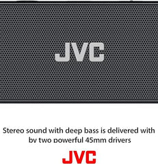 JVC SPSQ4BT True Wireless Stereo Portable Bluetooth Speaker, Black, SPS-Q4BT