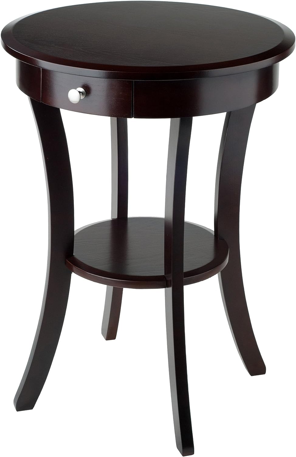 Winsome Wood Sasha Accent Table, Cappuccino(color may slightly vary), 20 in x 20 in x 27 in