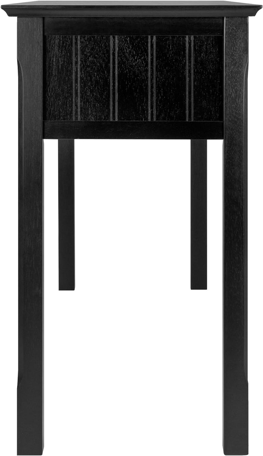 Winsome Timber 29.1 x 47.6 x 15.7-Inch Solid Beech Wood Hall/Console Table, Black (20450)