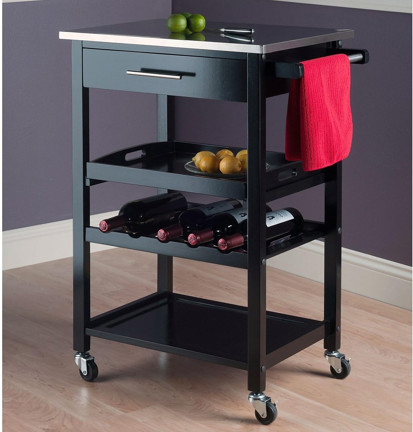 Winsome Anthony Kitchen Cart Stainless Steel Top (20326)