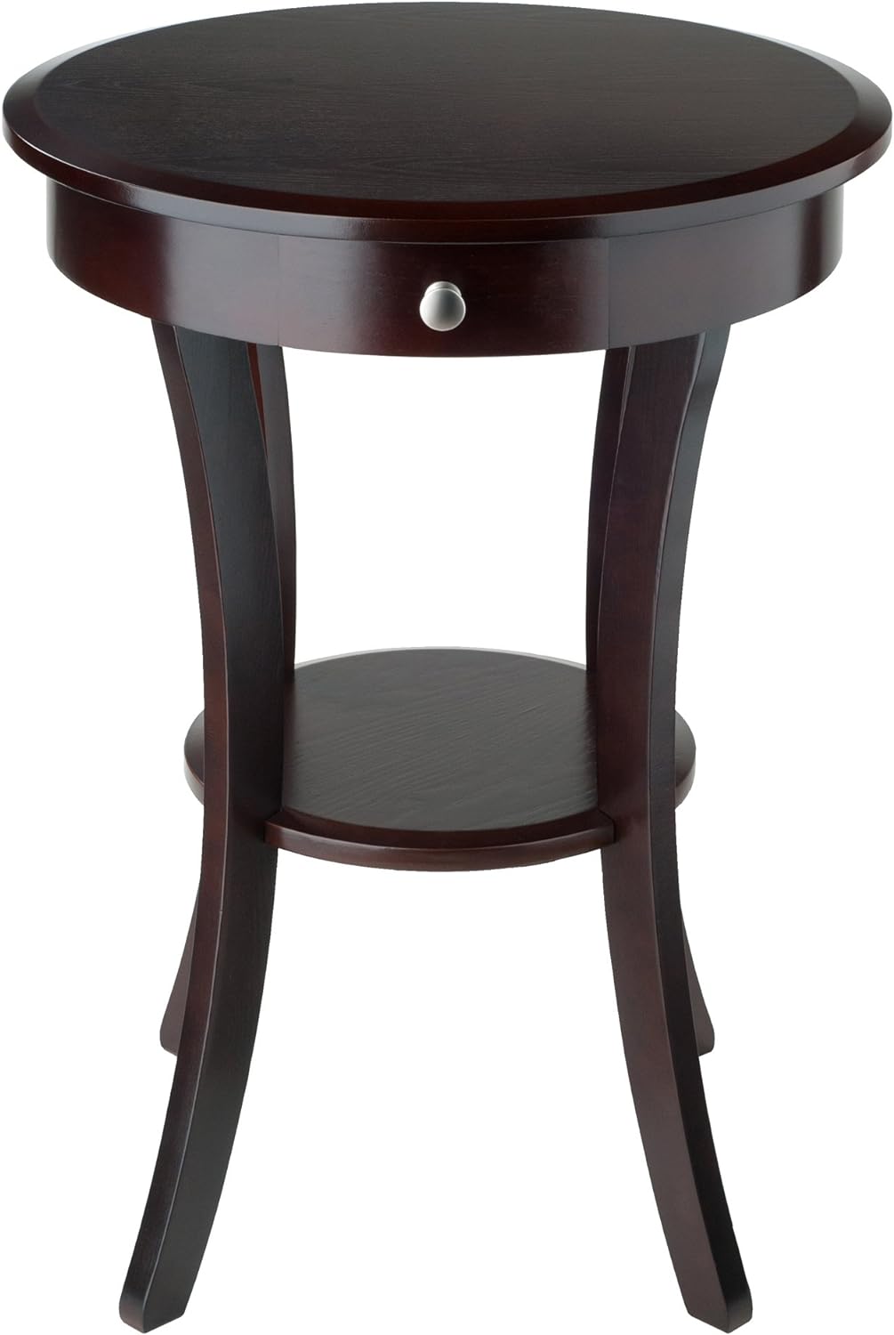 Winsome Wood Sasha Accent Table, Cappuccino(color may slightly vary), 20 in x 20 in x 27 in