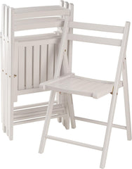 Winsome Robin Folding Set White Chair, Medium, 4-PC