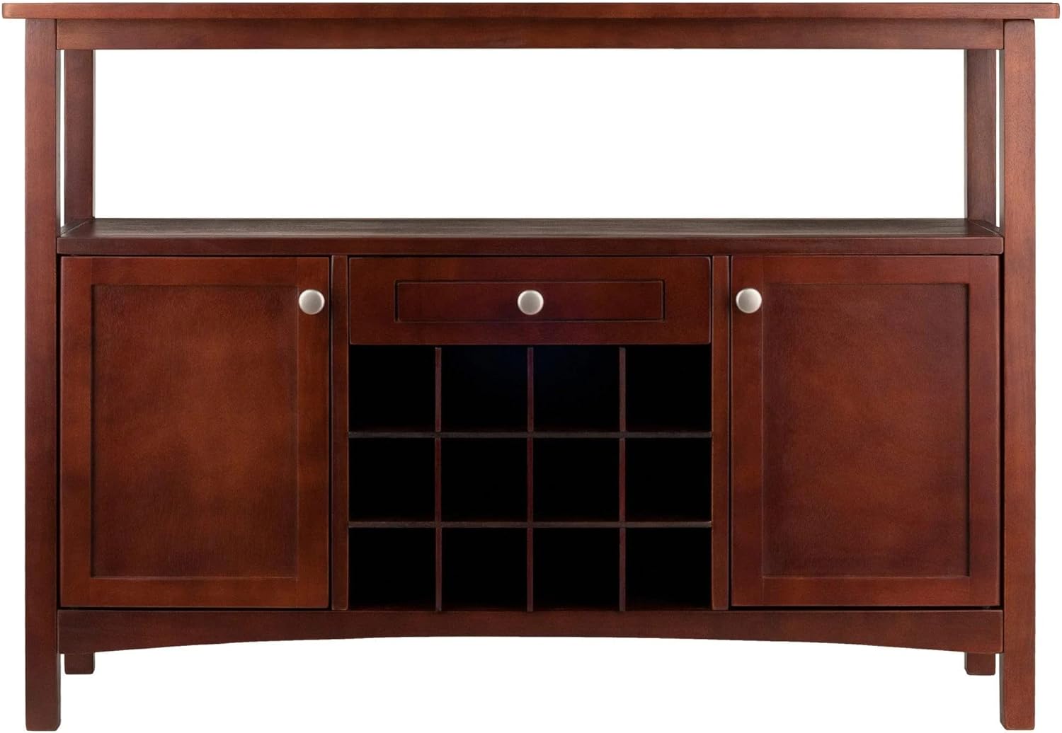 Winsome Colby Buffet Cabinet, Walnut, 45.51x15.75x32.05