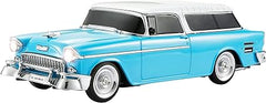 Audiobox 1955 Bel Air Retro Ride Bluetooth Car Speaker & FM Radio | with USB, SD, AUX Input for Office, Home, Garage (Blue)