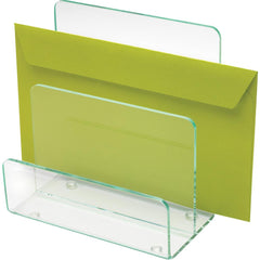 Lorell Mini File Sorter - Desktop - Durable, Lightweight, Non-skid - Clear - Acrylic - 1 Each