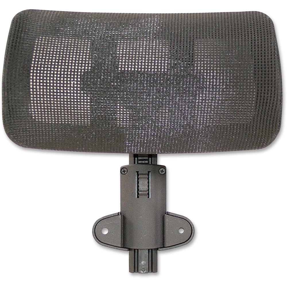 Lorell Mesh High-Back Office Headrest - Black - Nylon - 1 Each