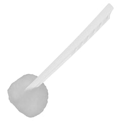 Genuine Joe Toilet Bowl Mop - 4.50" Head - 12" Plastic Handle - Acid Resistant, Durable, Long Lasting, Lightweight, Fatigue-free - 100 / Carton - White