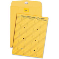 Quality Park Resealable Inter-department 1 Side Print Envelope - Inter-department - 10" Width x 13" Length - 32 lb - Self-sealing - Kraft - 100 / Box - Light Brown