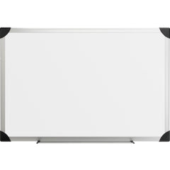 Lorell Dry-erase Board - 24" (2 ft) Width x 18" (1.5 ft) Height - White Styrene Surface - Aluminum Frame - Ghost Resistant, Scratch Resistant - 1 Each