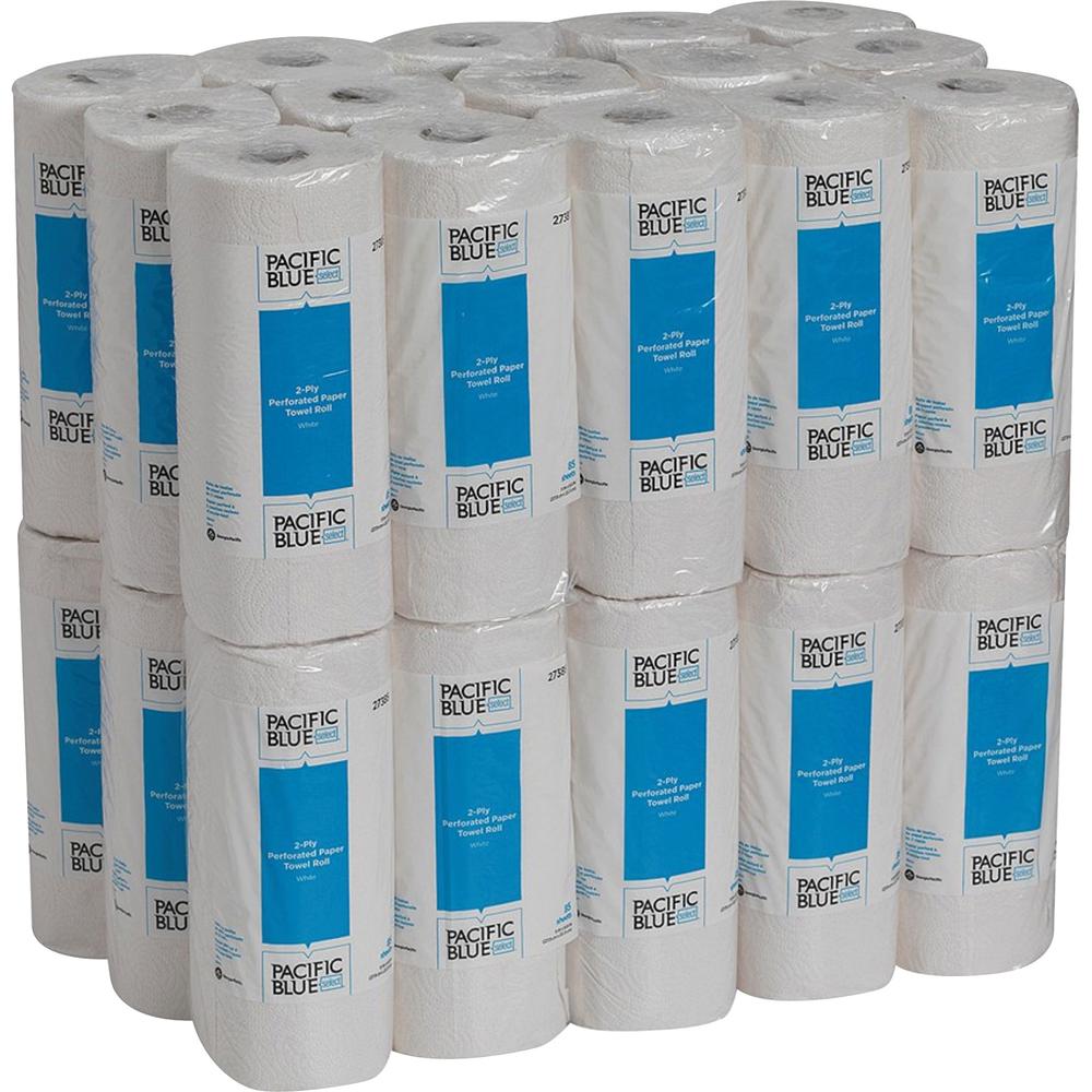 Pacific Blue Select Perforated Paper Towel Roll - 2 Ply - 8.80" x 11" - 85 Sheets/Roll - White - Paper - Perforated - For Healthcare, Food Service - 30 / Carton