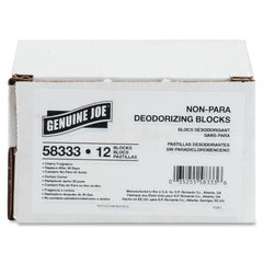 Genuine Joe Non-para Toss Blocks - Non-para Deodorizer, Water Soluble, Acid-free, Biodegradeable - 144 / Carton - Blue