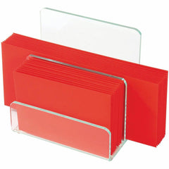 Lorell Mini File Sorter - Desktop - Durable, Lightweight, Non-skid - Clear - Acrylic - 1 Each