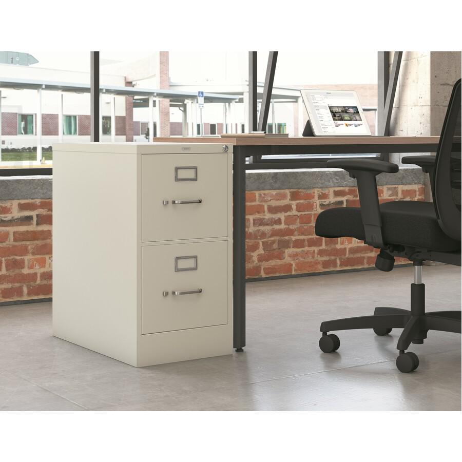 HON 310 H312 File Cabinet - 15" x 26.5"29" - 2 Drawer(s) - Finish: Light Gray