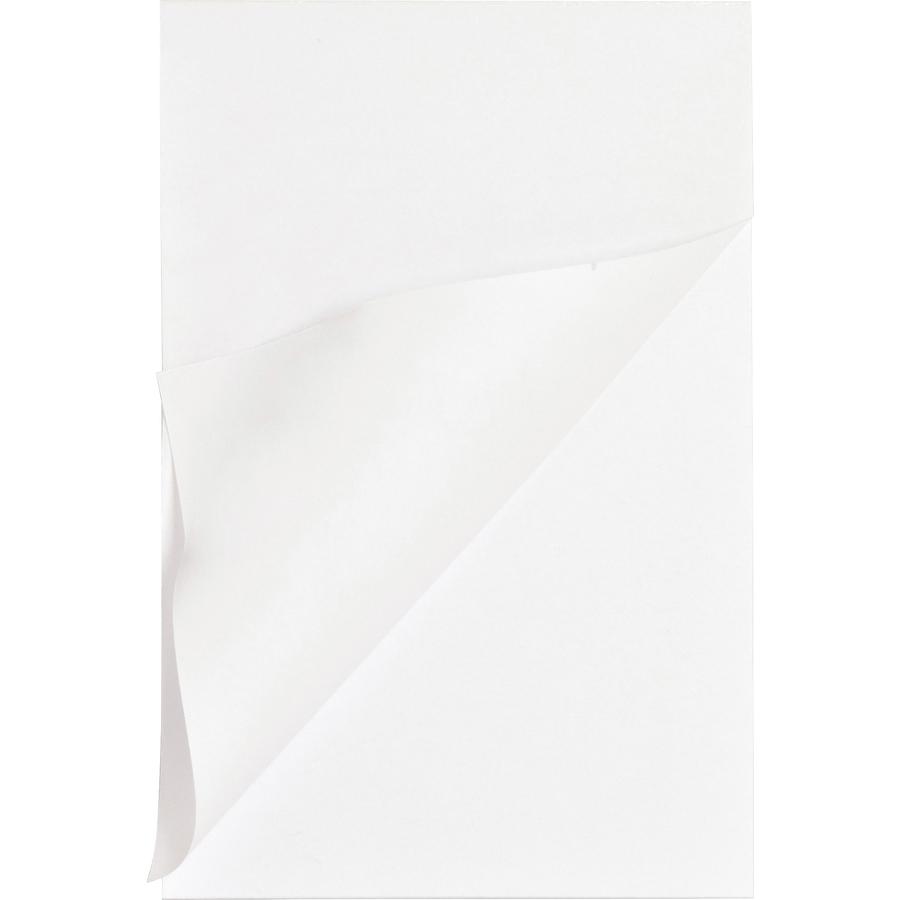 Business Source Plain Memo Pads - 100 Sheets - Plain - Glued - Unruled - 15 lb Basis Weight - 4" x 6" - White Paper - Chipboard Backing - 144 / Carton