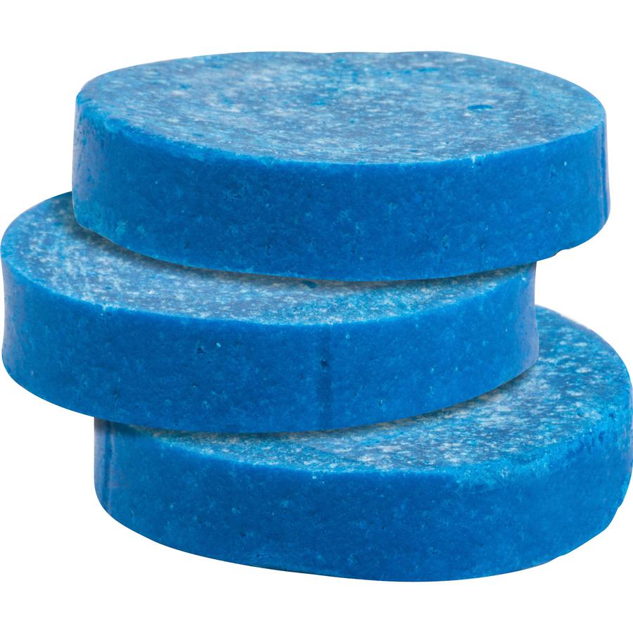 Genuine Joe Non-para Toss Blocks - Non-para Deodorizer, Water Soluble, Acid-free, Biodegradeable - 144 / Carton - Blue