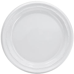 Dart Famous Service 9" Impact Plastic Plates - 125 / Bag - White - Glossy - Polystyrene, Foam, Plastic Body - 4 / Carton