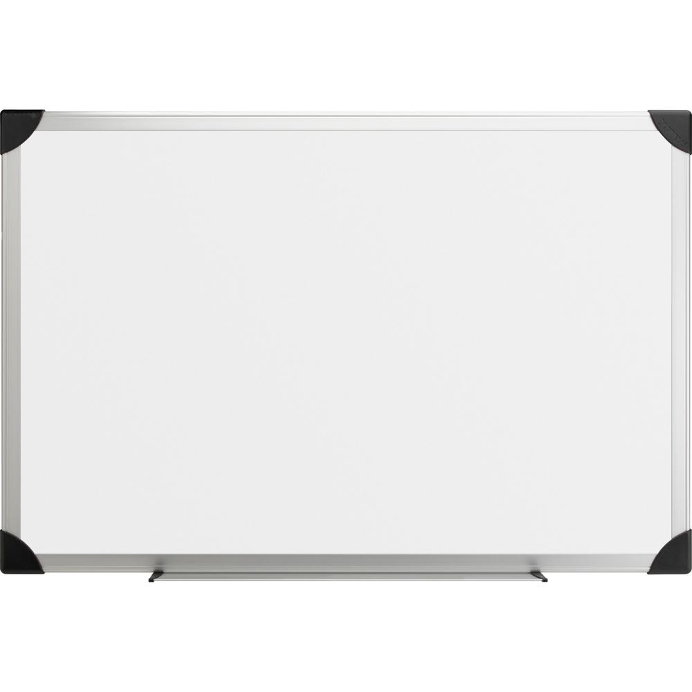 Lorell Dry-erase Board - 48" (4 ft) Width x 36" (3 ft) Height - White Styrene Surface - Aluminum Frame - Ghost Resistant, Scratch Resistant - 1 Each