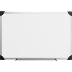 Lorell Dry-erase Board - 48" (4 ft) Width x 36" (3 ft) Height - White Styrene Surface - Aluminum Frame - Ghost Resistant, Scratch Resistant - 1 Each