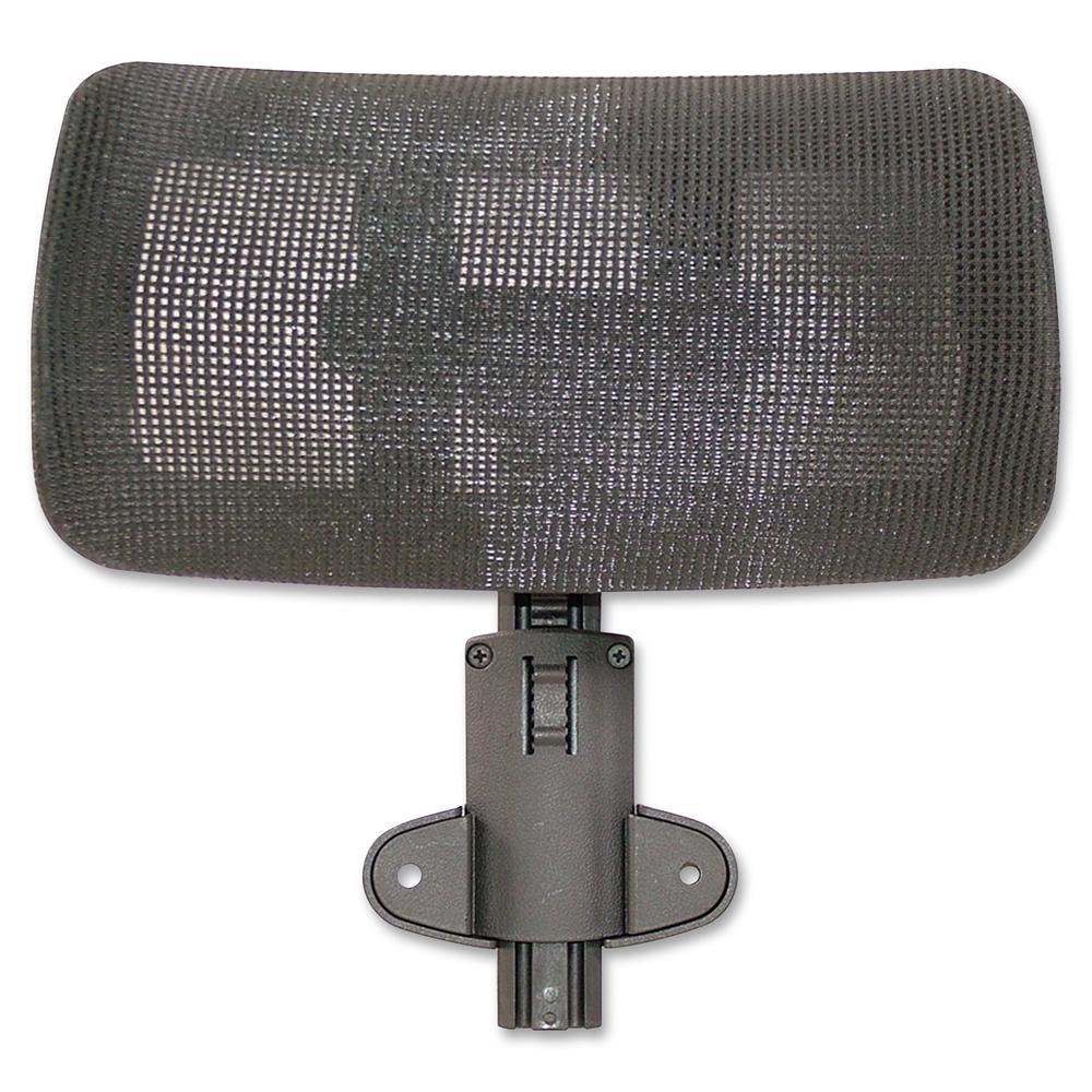 Lorell Mesh High-Back Office Headrest - Black - Nylon - 1 Each