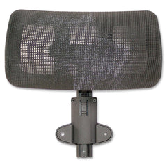 Lorell Mesh High-Back Office Headrest - Black - Nylon - 1 Each