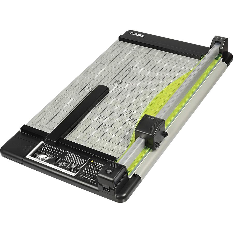 CARL Heavy-Duty Metal Base 18" Paper Trimmer - 1 x Blade(s)Cuts 36Sheet - 18" Cutting Length - Straight, Perforated Cutting - 0.8" Height x 14" Width - Metal Base, Acrylonitrile Butadiene Styrene (ABS