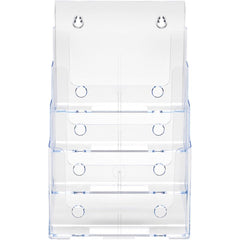 Deflecto Multi-Compartment DocuHolder - 920 x Sheet - 4 Compartment(s) - 1.57" - 13.5" Height x 9.3" Width x 7" DepthDesktop - Clear - Polystyrene - 1 Each