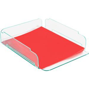 Lorell Single Stacking Document Tray - Desktop - Durable, Lightweight, Non-skid, Stackable - Clear - Acrylic - 1 Each